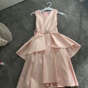 kids size 12 formal light pastel pink dress